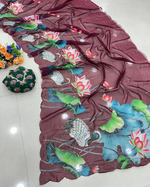Svara floral digital print saree india wholesale clothing suppliers